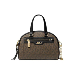Michael Kors Williamsburg Klasikinis Logotipas Grandinėlė Užtrauktukas Odos Apdaila Korpuso Rankinė Mini Moteri&scaron;kos Peties Rankinės Ruda Juoda 32F3G6WC0B-2137 Basic Set (Bag+Dust Bag)
