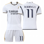 2023-24 Real Madrid namų mar&scaron;kinėliai #9 Mbappe #5 Bellingham #7 Vinicius, gerbėjų versija Futbolo mar&scaron;kinėliai L