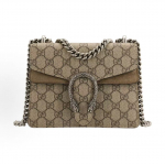 Gucci Dionysus Tigro Galvos Sagtis Senas Gėlių Logotipas Grandinėlės Peties Dirželis Drobės Ir Zom&scaron;os Crossbody Messenger Bag Moteri&scaron;ka Shopping Bag Set(Basic Set+Shopping Bag) smėlis/juodmedis