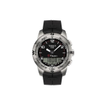 Tissot T-Touch Expert Solar serijos kvarcinis laikrodis 100m atsparus vandeniui 43.3mm juodas ciferblatas titano korpusas guminis dirželis Vyri&scaron;ki laikrodžiai T047.420.47.057.00 Black Dial
