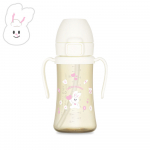 Grosmimi x Knotted PPSU Nei&scaron;sipilanti puodelis su &scaron;iaudeliu (300 ml) - Kremas Triu&scaron;io Edition