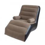 S formos pripučiama sofa su porankiais, sulankstoma sofa, kėdė pietų pertraukai, laisvalaikis patalpose, svetainės oro suoliukas, namų baldai ruda