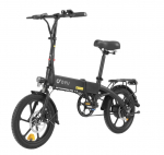 DYU A1F Pro sulankstomas elektrinis dviratis, 250 W variklis, 36 V 7,5 Ah baterija, 16 * 1,75 colio padanga, 25 km/h maksimalus greitis, 40 km maksimalus atstumas, priekiniai ir galiniai diskiniai stabdžiai juoda
