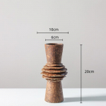 Keraminė vaza Geometrinė klostuota sendinto porceliano dekoracija Gėlių vaza Gėlių kompozicijų priedai Terariumas Gėlių vazonas