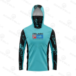 PELAGIC ilgomis rankovėmis apsauginė nuo saulės žvejybos apranga su kauke, ledinio &scaron;ilko pojūtis, kvėpuojanti, laisvalaikio sportinė T-shirt XXXL black