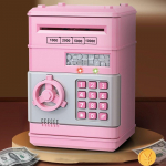 Elektroninis Piggy Bank Automatinis Mini Seifas Monetos Pinigų taupymo Pinigų dėžutė Slaptažodis Skaitliuko kodas Raktų užraktas Monetų banko bankomatas Dovana vaikui rožinė
