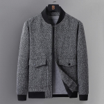 Vyri&scaron;kas &scaron;varkas Rudens ir žiemos Tendencija Laisvalaikio Tėčio apranga Vilnos pamu&scaron;alas Slim Fit Bėgiko apykaklė Vilnonis &scaron;varkas Vyri&scaron;ki drabužiai M pilka spalva