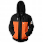 Naruto Shippuden su gobtuvu striukė su užtrauktuku ir ki&scaron;enėmis Naruto anime kostiumas vyrams, vaikams, berniukams 3XL