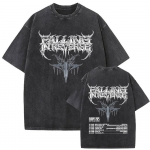 I&scaron;plauti Vintažiniai Falling in Reverse EUROPA 2025 T-shirt'ai Vyrams Moterims Roko Gotikiniai Oversized T-shirt'ai Laisvalaikio Medvilniniai Retro T-shirt'ai L įvairiaspalvis