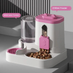 2 viename Katės maisto dozatorius Vanduo ir maistas integruotas Visi&scaron;kai automatinis katės maisto padavimo ir vandens dozatorius Mielas vandens dozatorius (Pink,1L)