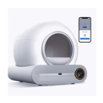 Tonepee 65L automatinis i&scaron;manusis kačių kraiko dėžė, savaime i&scaron;sivalanti visi&scaron;kai uždara kačių kraiko dėžė, namų augintinio katės kraiko padėklas 480*516*505mm balta