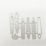 Gimtadienio žvakių etiketė Metalo pjaustymo &scaron;tampai Scrapbooking Antspaudai Amatininkų įspaudų trafareto &scaron;ablonas