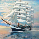 Deimantinis siuvinėjimas burlaivio sienų dekoras Rubiko kubo kvadrato deimantų tapyba kri&scaron;tolinė mozaikos paveikslėlis 30x30CM