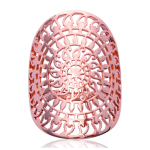 Bague Plaqu&eacute; Or 'Carmen' dor&eacute; ros&eacute; (gold pink) - 25x29 mm