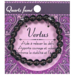 Les Tr&eacute;sors De Lily [Q6931] - Bracelet cr&eacute;ateur 'Min&eacute;ralia' quartz fum&eacute; - 8 mm