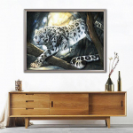 5D &bdquo;pasidaryk pats&ldquo; deimantinis paveikslas Leopardas, viso kvadrato deimantinis siuvinėjimas, gyvūnas, kri&scaron;tolo menas, namų dekoracijos Full Round 20X30CM