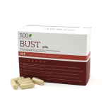 500COSMETICS BUST PILLS, kapsulės krūtims stangrinti ir didinti Unique ruda/balta