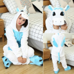 Gyvūnų katės Tigras Kigurumi Vienaragis Onesie suaugusiems paaugliams, moterims, vyrams, pižamoms, juokingoms flanelinėms, &scaron;iltoms, mink&scaron;toms miegui. xl