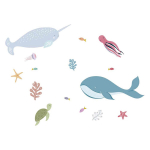 Les Tr&eacute;sors De Lily [A1564] - Planche de stickers 'Animaux des Fonds Marins' multicolore - 50x70 cm įvairiaspalvis