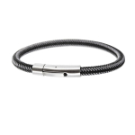Les Tr&eacute;sors De Lily [R5118] - Bracelet Homme 'Peaceful' gris  Acier - 21 cm 6 mm
