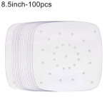 Naujausias 100 vnt perforuotas kvadratinis nepridegantis oro keptuvės padėklas kepsninės popierinis garų kilimėlis 6.5 inch Square balta