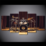 Drobės HD spaudiniai Paveikslai Sienų menas 5 vienetai Roko muzika Scenos būgnai Nuotraukos Modulinis namų dekoro plakatas, skirtas gyvenamajam kambariui 20x35cm*2 20x45cm*2 20x55cm*1