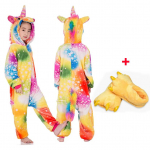 Berniukai Merginos Vienaragis Pižama Flanelinė Licorne Onesie Animaciniai rūbai miegui pižamos Vaikai Vaiki&scaron;ki Kigurumi Pižama pabėgiai su batais 6t