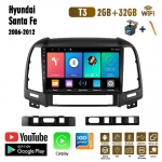 Belaidis 9 colių Android automobilinis radijas Carplay, skirtas Hyundai Santa Fe 2006-2012 automobilių multimedijos vaizdo grotuvas GPS navigacija WIFI 2+32GB 2+32GB