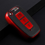 Odinis automobilio nuotolinio valdymo pulto rakto dangtelio korpusas, skirtas Hyundai Sonata Solaris HB20 Veloster SR IX35, skirtas KIA RIO K2 K3 Sportage priedai raudona