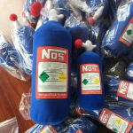 NOS azoto oksido butelis Nauji pliu&scaron;iniai žaislai pagalvė, prikim&scaron;ta mink&scaron;ta turbo, JDM pagalvėlė Dovanos Automobilio dekoras Galvos atrama Atlo&scaron;ai Sėdynės Kaklas 45cm pillow