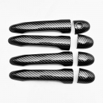 For Proton Gen-2 2004-2012 car door handle cover,black carbon fiber pattern cover trim 2005 2006 2007 2008 2009 2010 2011