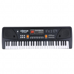 BIGFUN 61 klavi&scaron;ai USB elektroniniai vargonai, elektrinis pianinas vaikams su mikrofonu, juoda skaitmeninė muzika