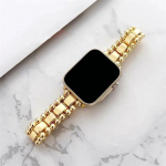 Apyrankė skirta Apple Watch Ultra Series 8 7 6 SE54321 dvigubų metalinių karoliukų apyrankė, skirta iWatch nerūdijančio plieno dirželio sulankstomam užsegimui 38mm 40mm 41mm sidabras