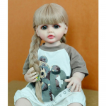Gražūs mink&scaron;ti silikoniniai Reborn Baby Realisti&scaron;ki Mini Baby Reborn Child Bebe Reborn žaislai mergaitei mažyliui gimtadienio dovana 55cm
