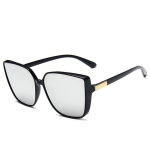 Nauji kvadratiniai veido pakeliami akiniai nuo saulės balta