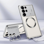 Skirtas Samsung Galaxy S24 S23 S22 S21 Ultra Case Metalo aliuminio lydinio Magnetinis Magsafe automobilinio telefono laikiklis Kvepalų apsauginis galinis dangtelis