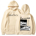 Drift japonų anime AE86 gobtuvas Initial D dvipusiai megztiniai su gobtuvu Unisex R34 Skyline GTR JDM laisvalaikio laisvi megztiniai M