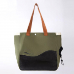 Katės krep&scaron;ys i&scaron;ne&scaron;iojamas krep&scaron;ys per petį, drobės krep&scaron;ys, katės krep&scaron;ys, mažiems &scaron;unims, naminių gyvūnėlių reikmenys žalia