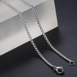 Madingi Paprasti 2 mm Apvalūs Dėžutės Grandinėlės Karoliai Moterims Vyrams Nerūdijančio Plieno Niekada Nei&scaron;blunka Rožinio Aukso Spalvos Atspalvis Solidus Metalas 18inch 45cm