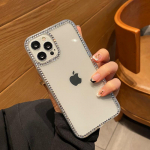 Prabangus Bling Kalnų kri&scaron;tolinis dėklas, skirtas Samsung Galaxy iphone 15 14 13 12 11 X XR Xs Max S23 S22 Ultra S20 FE A14 A34 A54 A13 A33 A23 A53 A52 deimantinis dangtelis Samsung S23 balta