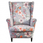 Spausdintas nuožulnios atramos karali&scaron;ko stiliaus kėdės užvalkalas, elastingas fotelio sparno sofos atlo&scaron;o užvalkalas, tampus apsauginis namų dekoras 1 Piece