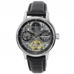 Ingersoll &bdquo;Jazz Sun and Moon Phase&ldquo; odinis dirželis, karkasas, sidabrinis ciferblatas, automatinis vyri&scaron;kas laikrodis I07701 sidabras