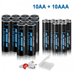 CITYORK 1,5 V USB ličio jonų AA+AAA įkraunamos baterijos AAA 1200mWh AA 3000mWh ličio 1,5v AA AAA baterija su USB kabeliu 10aa+10aaa