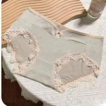 3 vnt. Naujos apatinės kelnaitės moterims apatinis trikotažas Sexy Lace Satin Didelio dydžio kelnaitės Didelės kelnaitės M juoda
