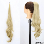 MISS WIG Sintetinis lankstus įvyniojimas aplink arklio uodegą plaukų priauginimui ilgas banguotas perukas su uodega moterims kasdieniam dėvėjimui 75cm