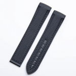 Mink&scaron;ta guminė laikrodžio apyrankė skirta Omega dirželiui Seamaster 300 Planet Ocean 600 lenkto galo laikrodžio apyrankė juodai oranžinė 20 mm 22 mm mėnulio laikrodžio diržas Black 22mm with logo&Without Buckle