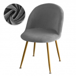 Anties snapo formos lenktas kėdės užvalkalas, aksominis audinys, super mink&scaron;tas, tampus, valgomojo kėdžių užvalkalai, vienspalvis, svetainei, virtuvei 6pcs Chair Cover