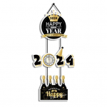 3 vnt. 2024 m. Naujųjų metų vakarėlio durų lenta su pakabinama virve Sukurkite &scaron;ventinę atmosferą, puikaus darbo durų ženklą B