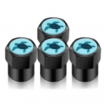 4 vnt. universaliųjų ratų padangų oro vožtuvų gaubtelių kotas Automobilių lipdukai, skirti vėžliui vėžliui, dizaino automobiliams, varikliui, automobilių priedai Automobilių stiliaus dekoro dovana A Style juoda