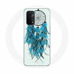 Coque pour Oppo A74 5G Attrape R&ecirc;ve Bleu Fond Blanc